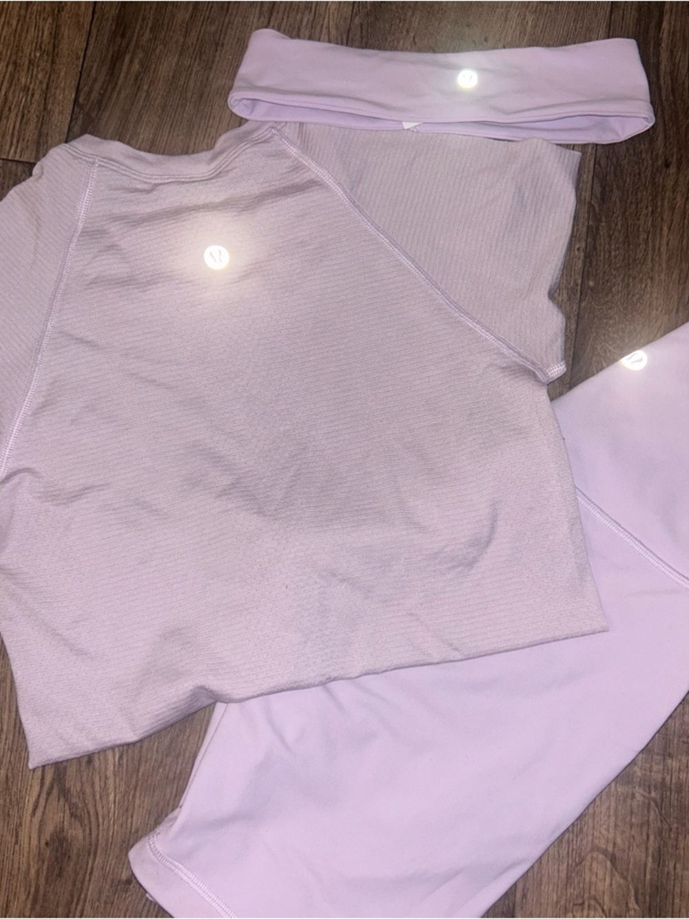 lululemon athletica set Light Lavender Top & shorts & headband